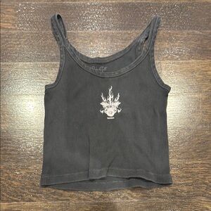 John Galt/ Brandy Melville cropped black tank top